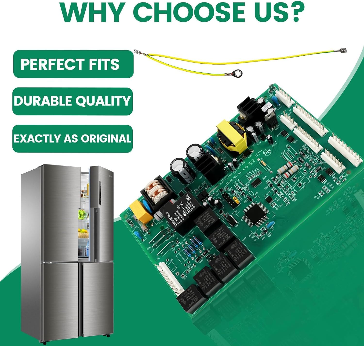 Refrigerator Control Board WR55X10942C Compatible with GE Refrigerator Replace WR55X10942, WR55X11130, WR55X10552, WR55X10656