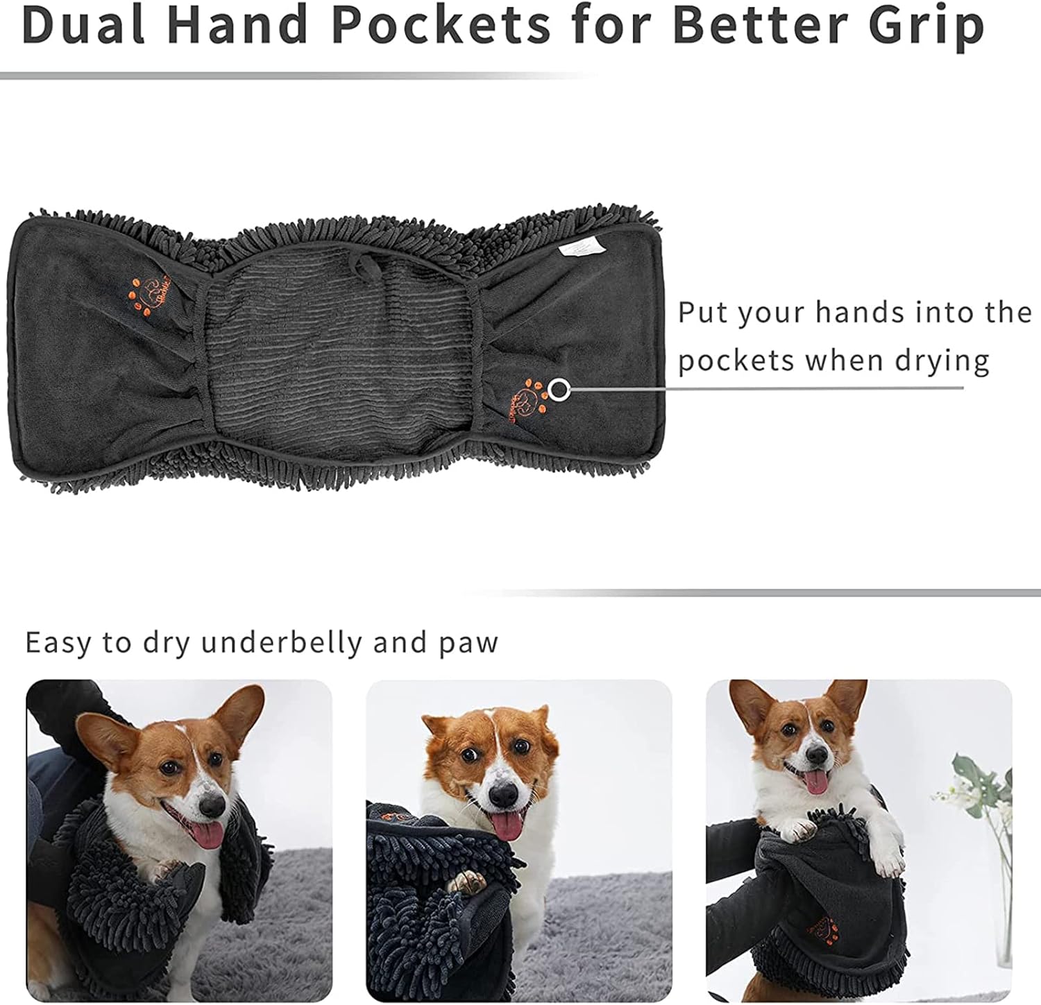 ANWA Dog Quick Drying Towel Large, Super Absorbent Pet Towel for Dog