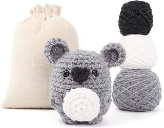 Kyra The Koala Crochet Kit - Crochet Animals Kit - Amigurumi Kit - Animal Crochet - Crochet Starter Kit (Includes Follow Along Videos)
