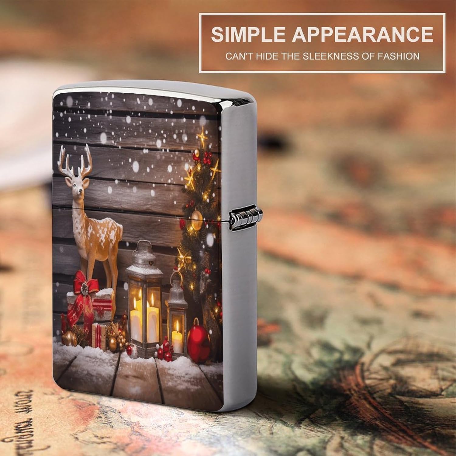 Merry Christmas Lighter Case Cover Holder Lighter Sleeve