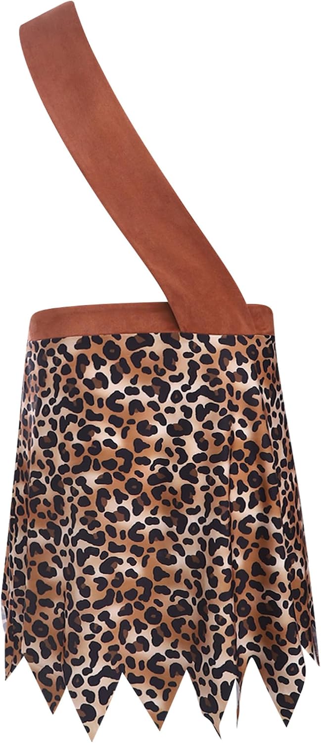 Men Leopard Print Caveman Skirt Leopard Print Gathering