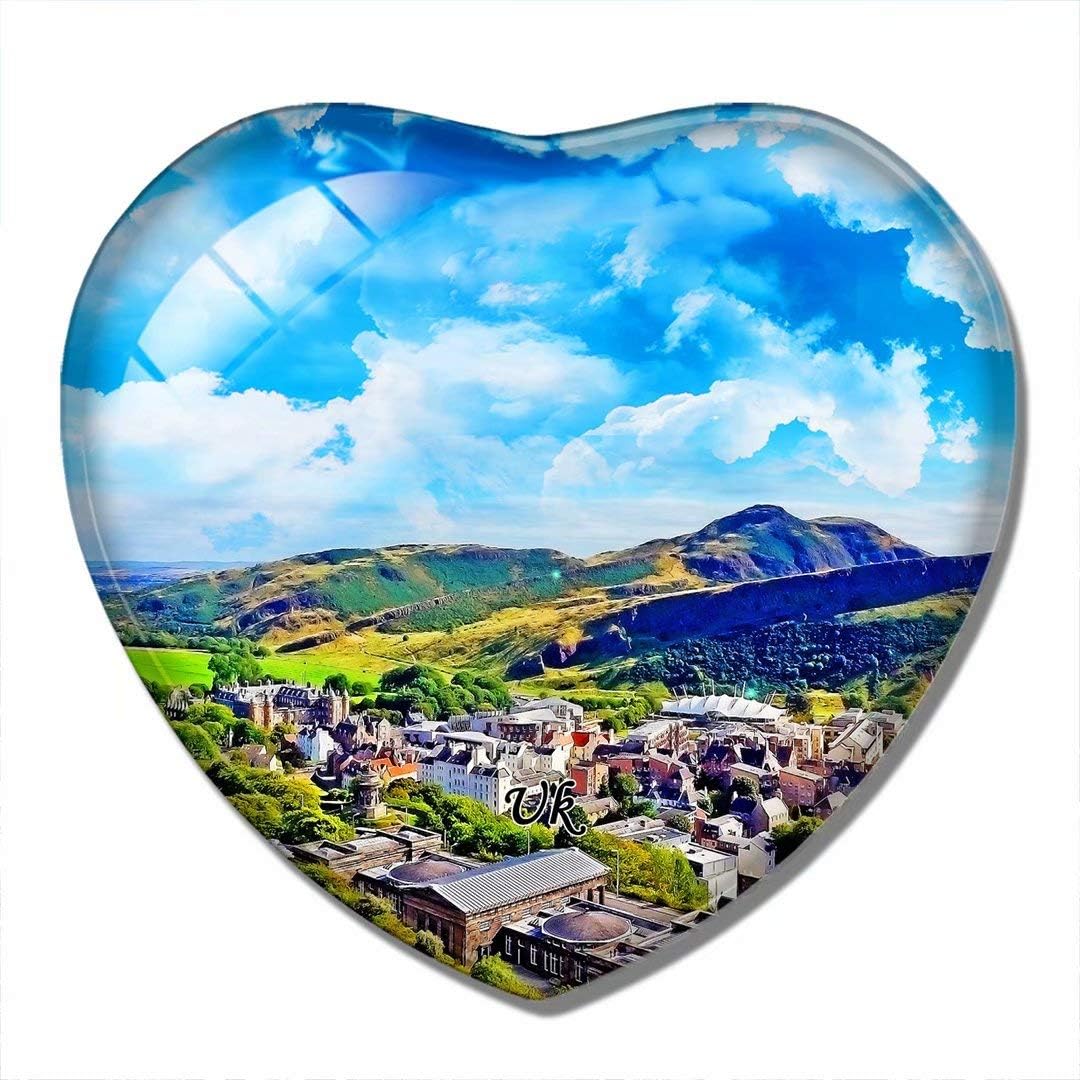 Amazon Co Jp 英国の磁石英国イングランドアーサーズシートエディンバラ3d冷蔵庫マグネットクラフトお土産クリスタル冷蔵庫マグネットコレクショントラベルギフト ホーム キッチン