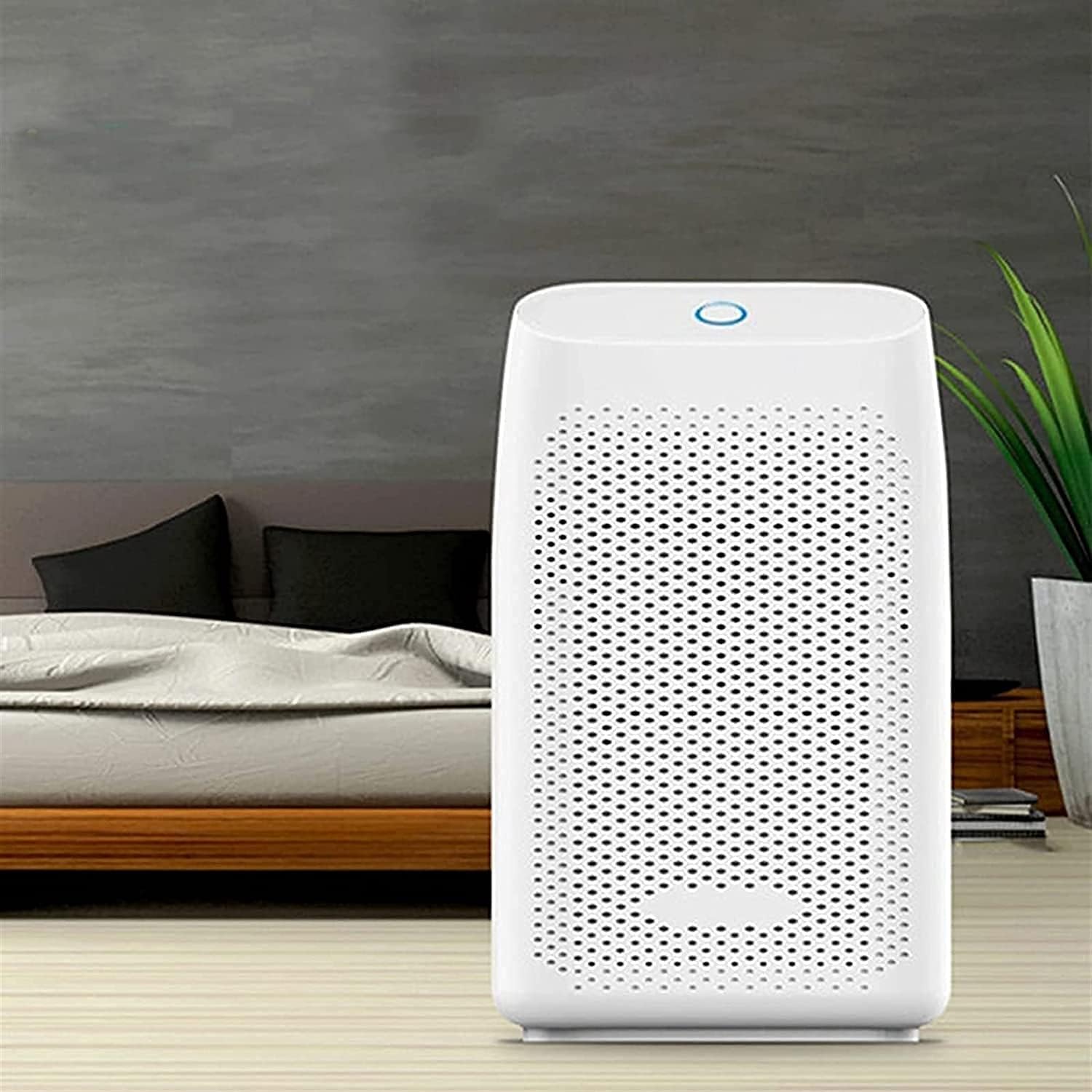 700ml/23oz Dehumidifier for Home Electric Small Air Dehumidifier for 480 Sq Ft Dehumidification for Bathroom Walk-in Closet Rv Basement Bedroom and Gun Safe (White)