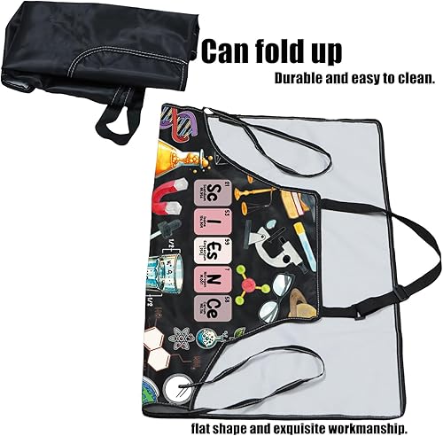 Miniatura 7 de PXTIDY Delantal de ciencia para química, regalo para científico para química, laboratorio, asistente técnico, regalos, ciencia, química, patrón