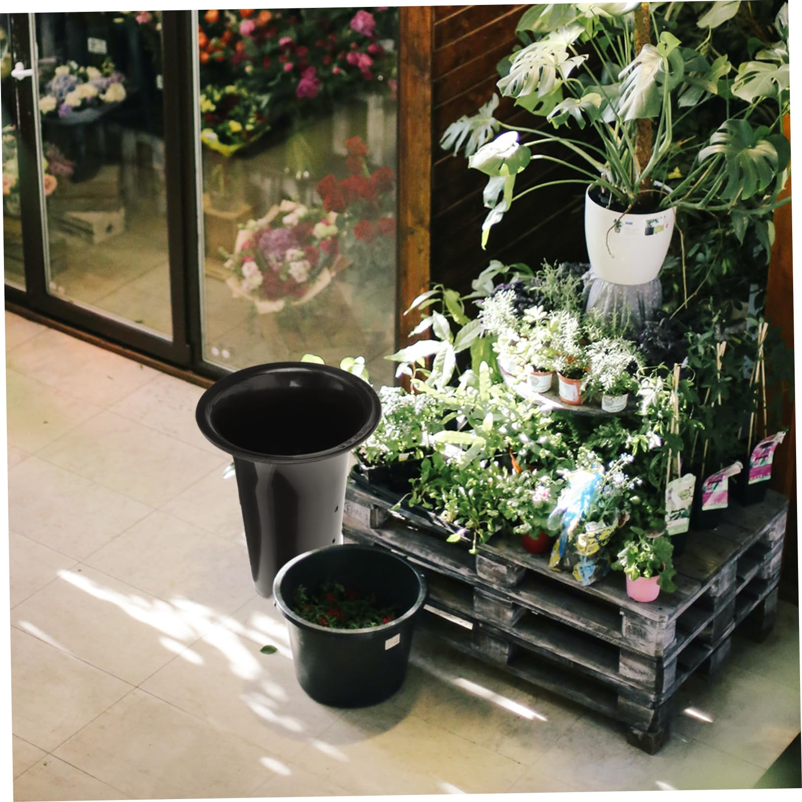 TOYANDONA Lot de 10 Pots à Orchidées en Plastique Noir 15 Cm pour Jardin Intérieur, Contrôle des Racines Hauteurs Augmentées, Pots Respirants Résistants et Perforés, Culture et Entretien Optimisés