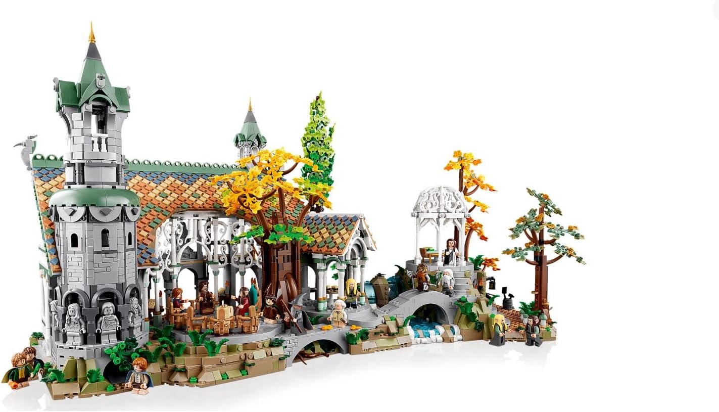 LEGO 10316 Icons Il Signore degli Anelli: Gran Burrone, Costruisci ed Esponi la Valle della Terra di Mezzo, Grande Set Immersivo per Adulti, 15 Minifigure come Frodo e Bilbo Baggins (Esclusiva Amazon) Single - Immagine 4