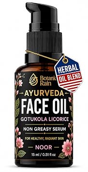 Ayurveda Face Oil for Dry & Mature Skin, Gotukola & Licorice 0.51 fl oz