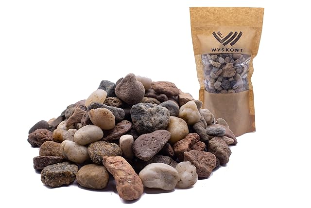 WYSKONT Grava de Acuario - Arena de Acuario 5kg - Deco de Acuario - Guijarros - Grava Ornamental
