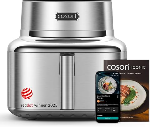 Cosori Iconic Stainless Steel 6.5 Qt Smart Air Fryer