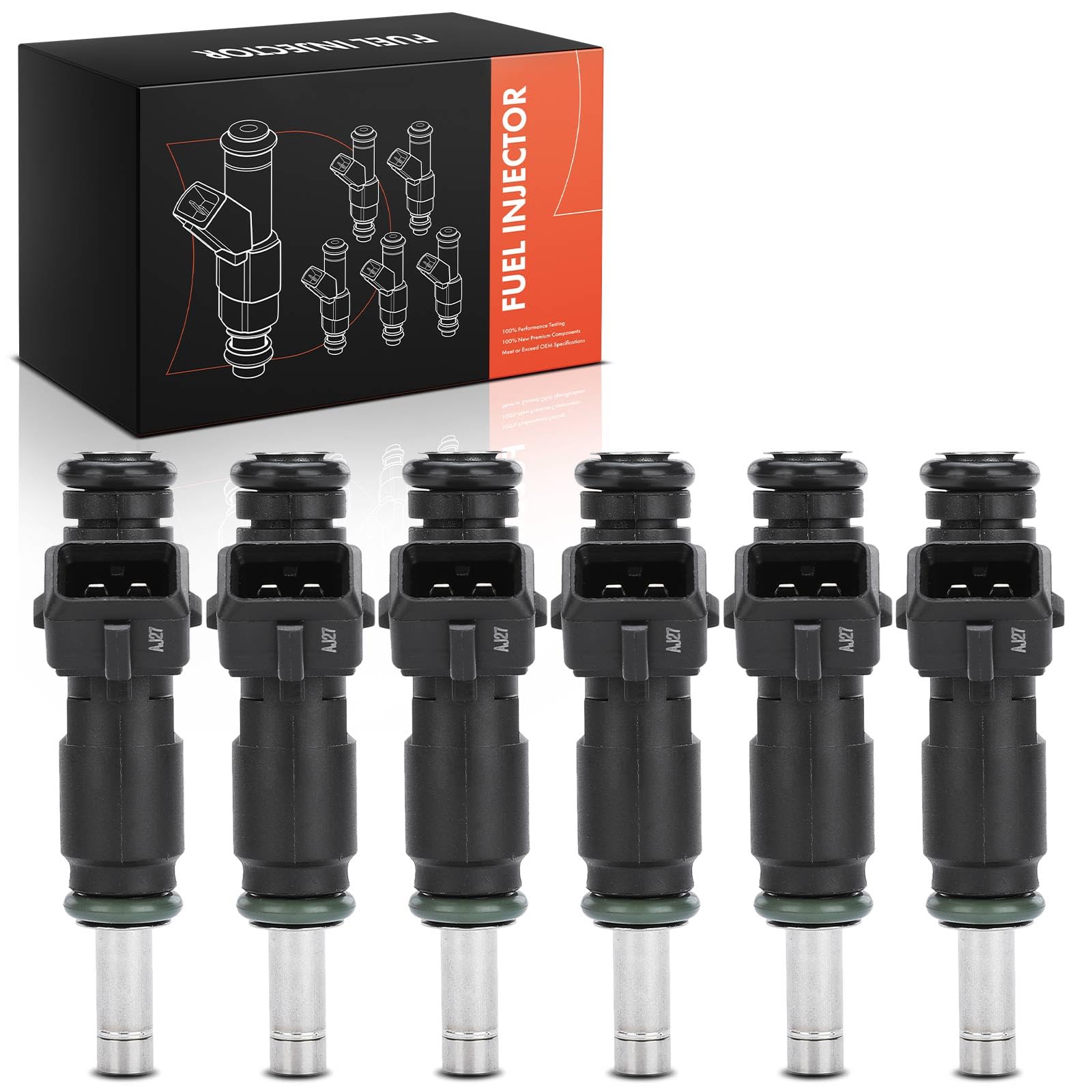 Frankberg 6x Válvulas de inyección Tobera de inyección Gasolina Compatible con Serie 5 E60 2.5L Z4 R.o.a.d.s.t.e.r E89 2.5L Serie 3 Coupé E92 2.5L Serie 3 E90 2.5L Serie 3 E90 3.0L Replace# 800-1725N