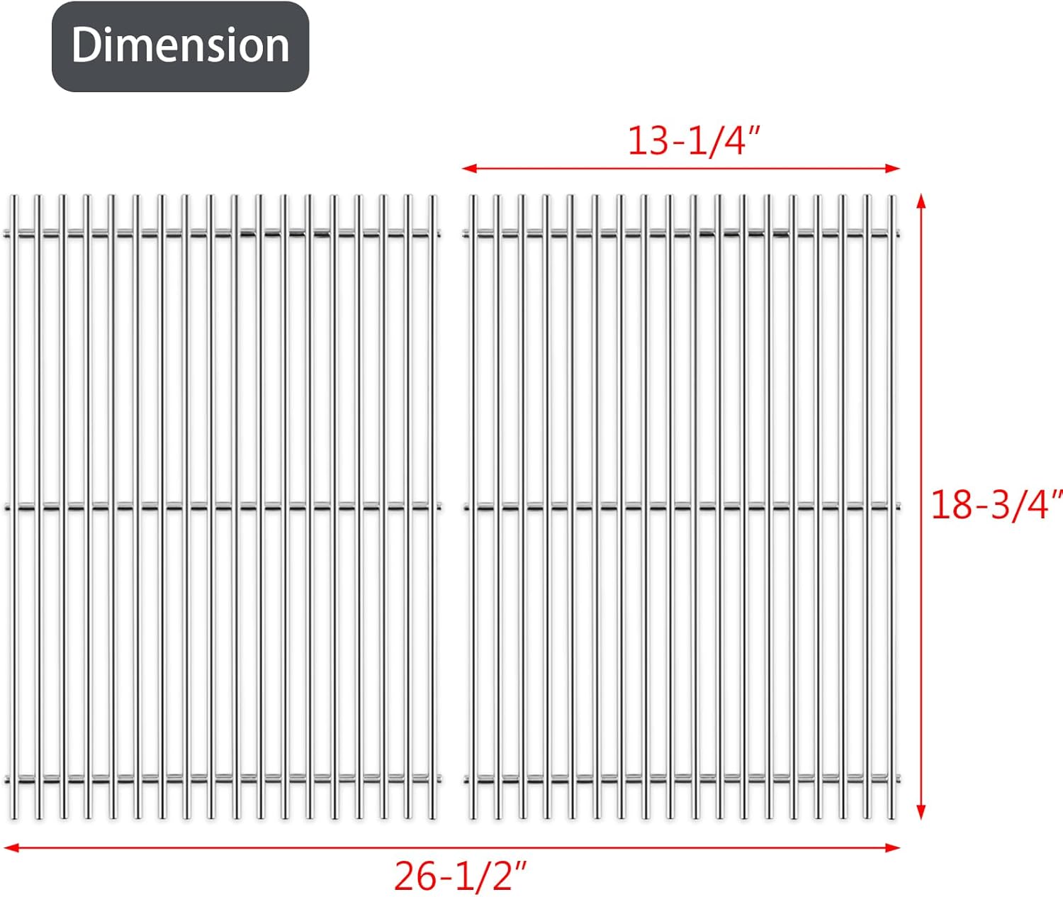66802 66095 Genesis II E-310 S-335 Grill Grates Replacement Parts for Weber Genesis ii E-315 E-335 S-310 SE-310 Genesis 2 300 GS4 GBS LX E-340 LX S-340 Grill Parts Grill Grids Cooking Grates 66805