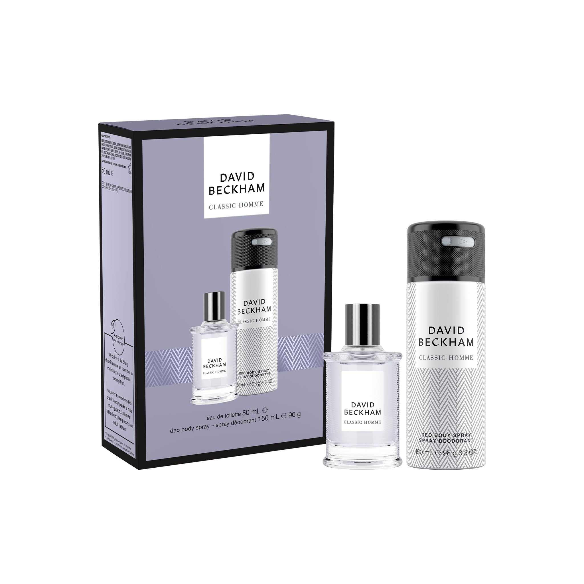 David Beckham Classic Homme Set for Men (Eau de Toilette 50ml + Deodorant Spray 150ml)-image-37