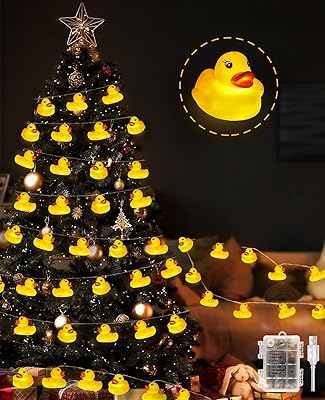 1. 60 LED Rubber Duck String Lights (USB & Battery)