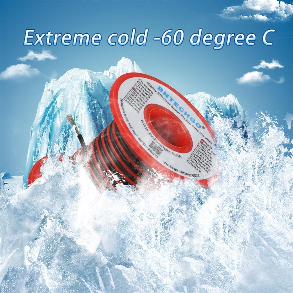 BNTECHGO 20 Gauge Silicone Wire Spool Red and Black Each 50ft 2 Separate Wires Flexible 20 AWG Stranded Tinned Copper Wire - Image 4