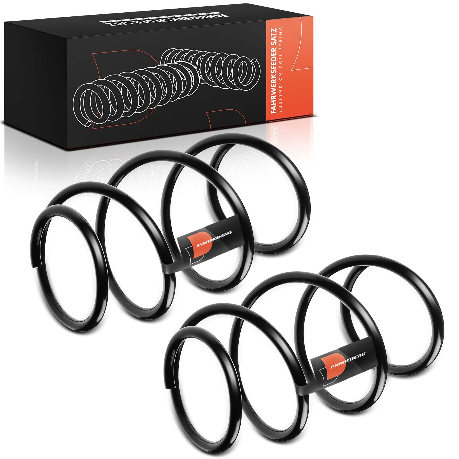 Frankberg 2 muelles de suspensión para eje delantero 31331093067 | Compatible con: Serie 3 E46, Serie 3 Coupé E46, Serie 3 Convertible E46, Serie 3 Touring E46, Serie 3 Compact E46