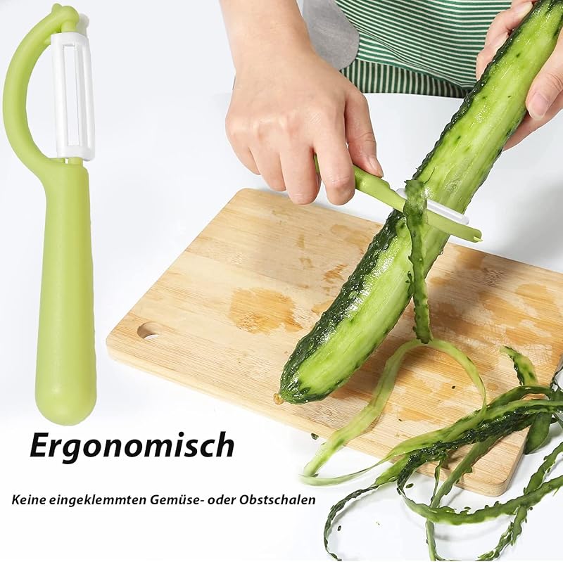 Goodchef Gyerek Hámozó Készlet 6 Részes - Biztonságos Gyümölcs és Zöldség Vágó Szett Ergonomikus Markolattal, Süti Kiszúróval, Gyerekbarát K