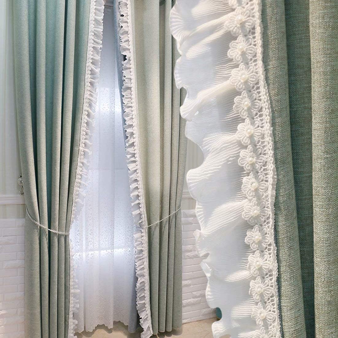 海外最新 Osona かわいい カーテン 姫系 遮光カーテン おしゃれ 可愛いフリル付き 同生地タッセル付き 北欧 断熱 防寒 掃き出し窓 腰窓 出窓用 子供部屋 保温 目隠し リビング オーダー可能 1 5倍ヒダ 幅90cm 丈1cm 2枚入り両開き Www Rubberdev Gov Lk