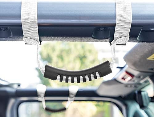 Miniatura 6 de 4 asas de agarre para Jeep Wrangler YJ TJ JK JKU JL JLU Sports Sahara Freedom Rubicon X y Unlimited 1955-2023 (blanco)