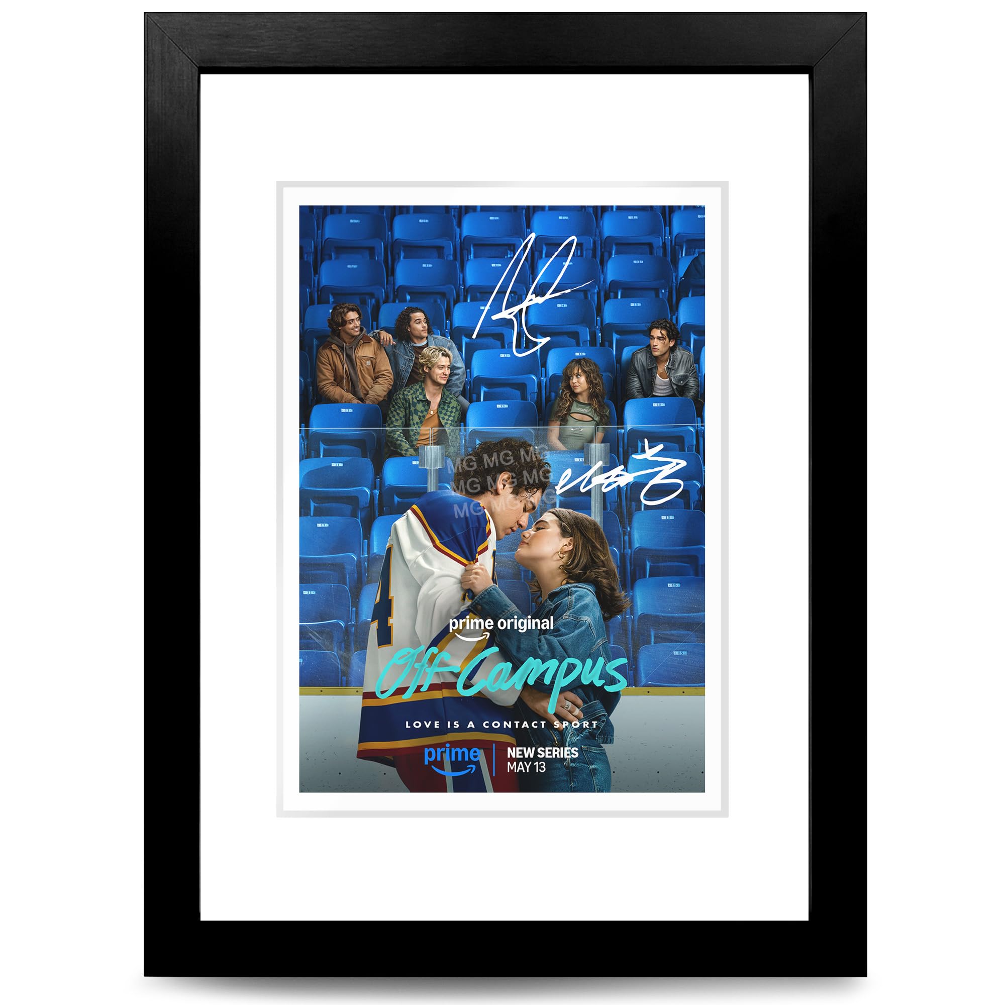 Off Campus Cast Signed Poster Print Picture Display Autograph Memorabilia Romance Movie Fans Gift A4/A3 Ella Bright Belmont Cameli (A4 Framed & Mounted)