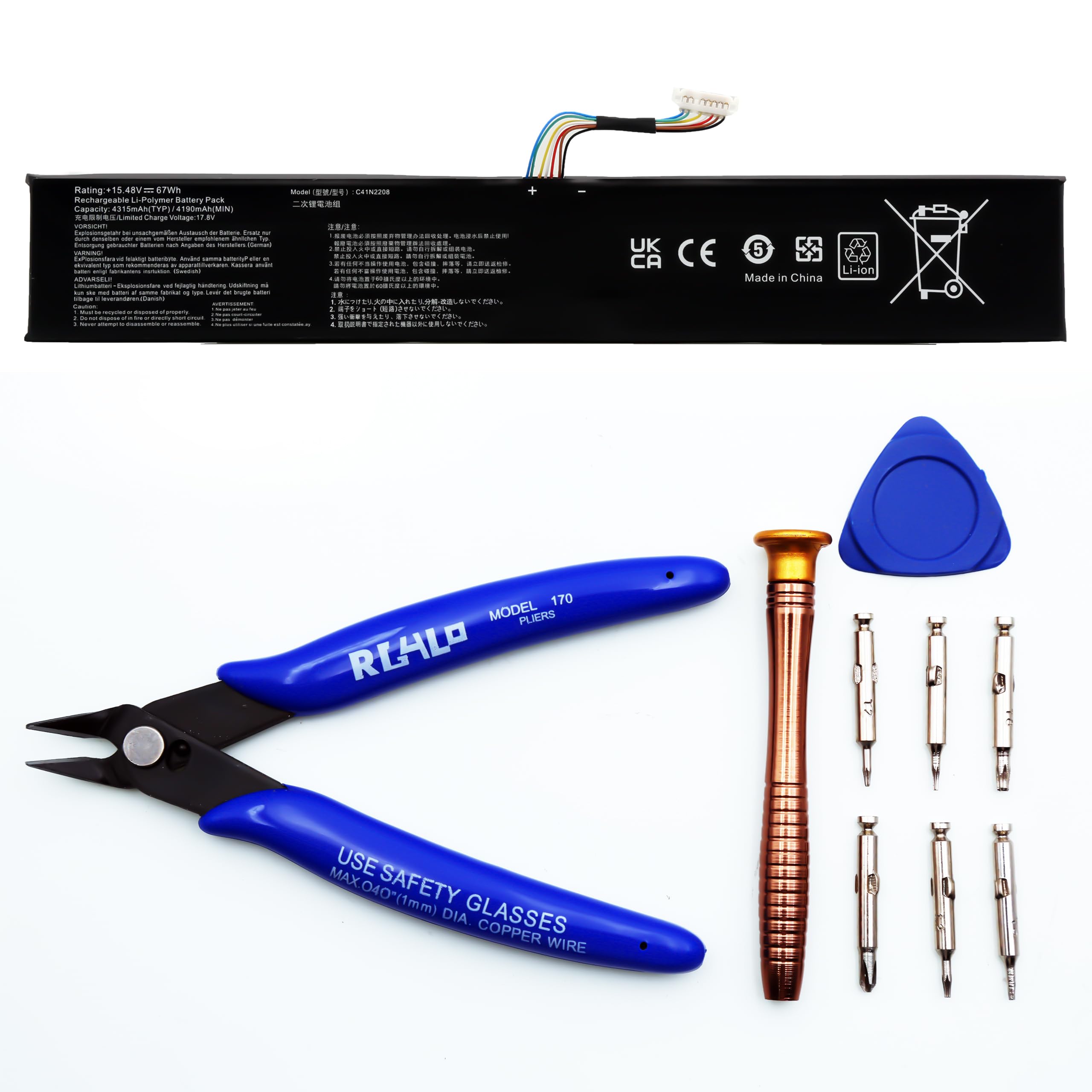 batteria per asus rog ally rc71l 15.48v 67wh