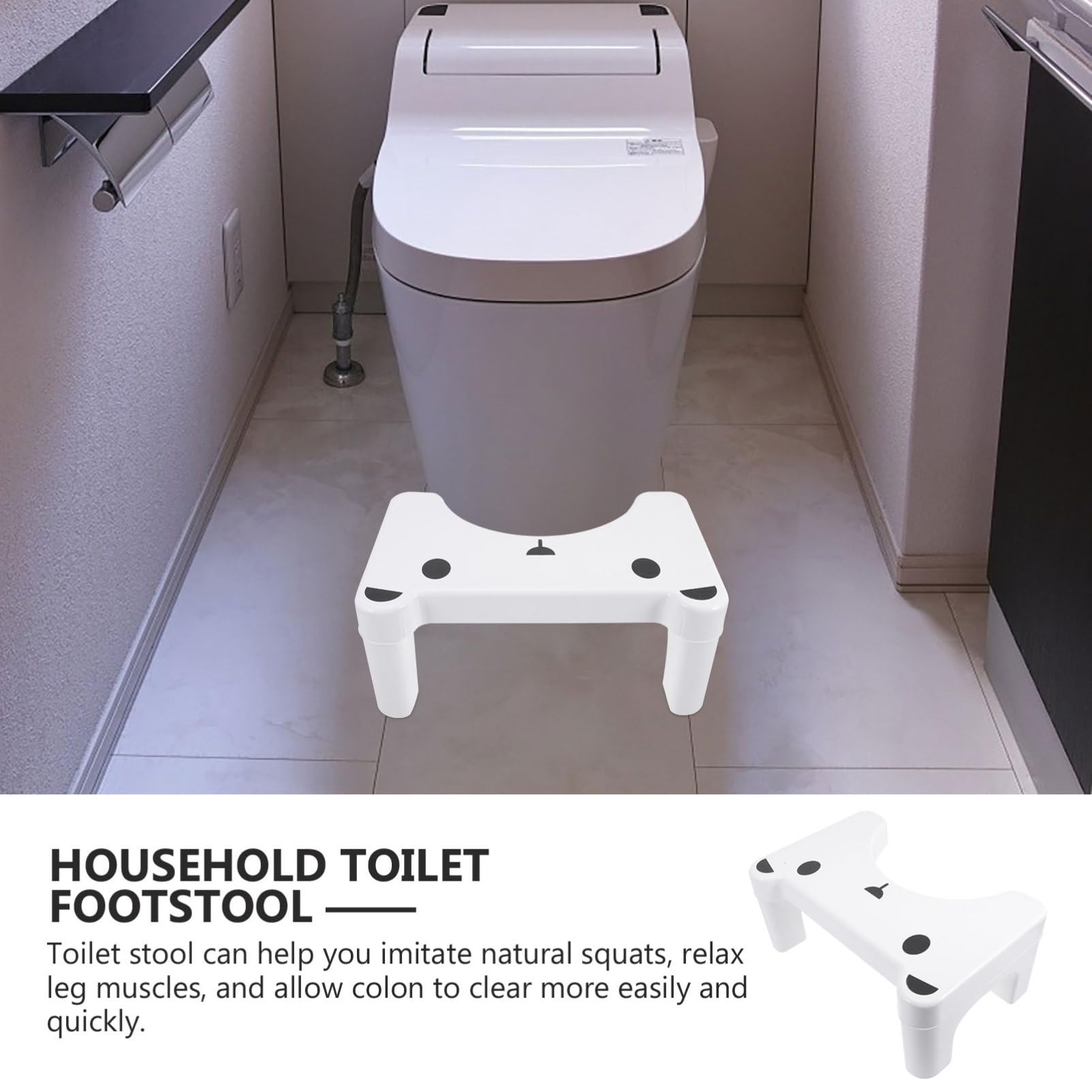 ERINGOGO Antideslizante Adultos Escalón De Inodoro Diseño y Superficie Antideslizante Para El Del Baño Lavado De