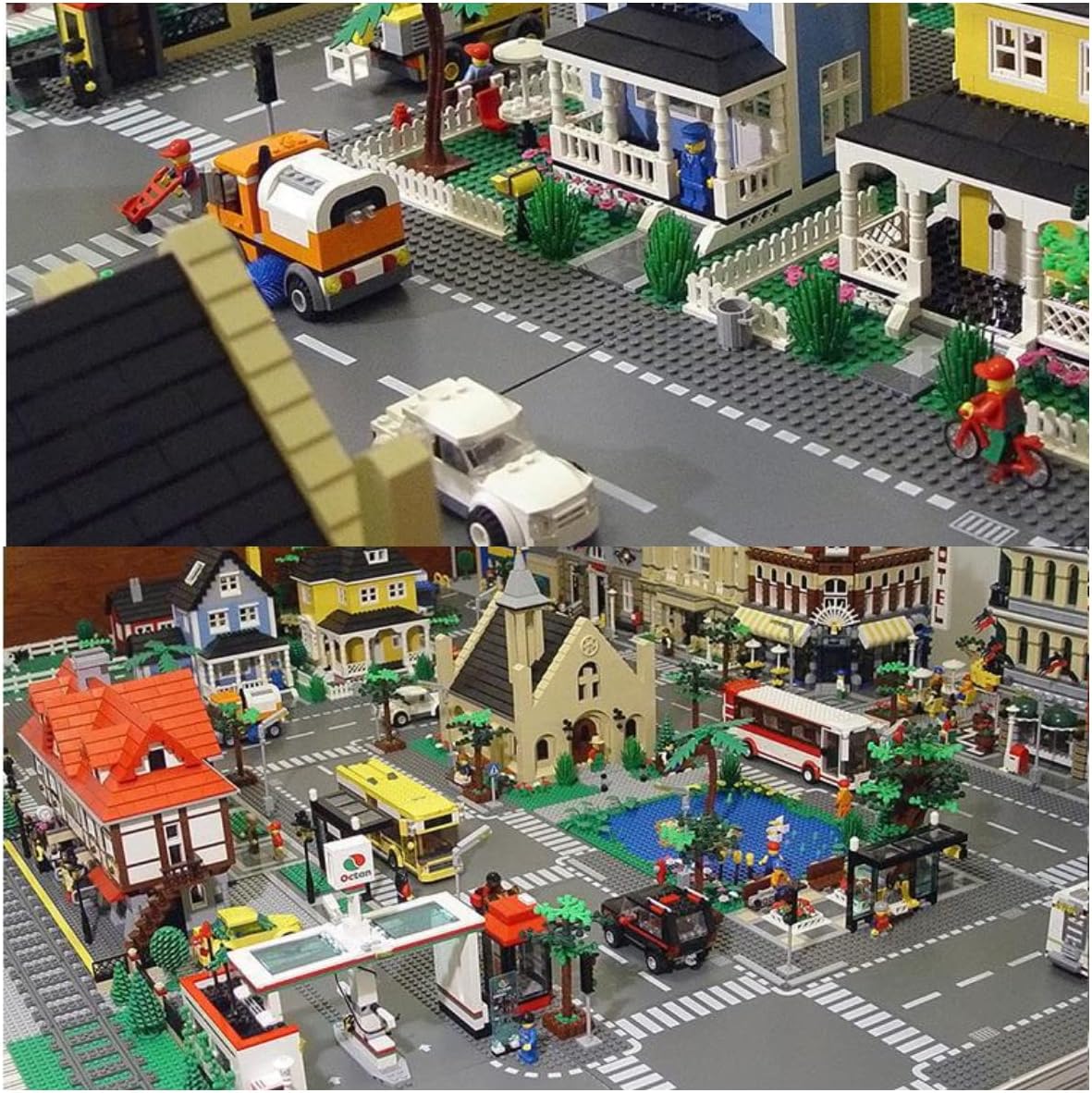 Road Base Plates for City Street Building Block, 12 Street Plates, 10"x10" Road Baseplates - Image 6