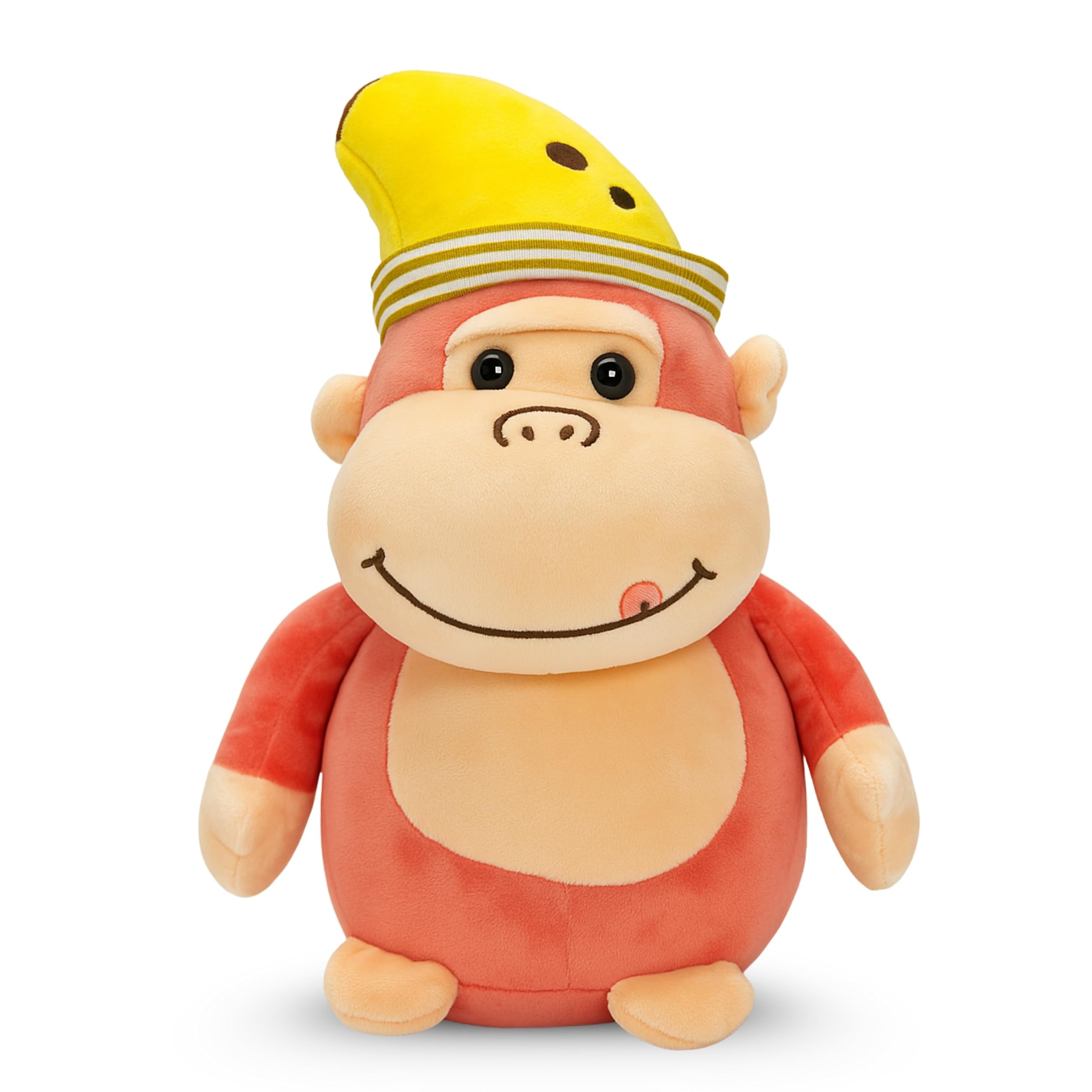 Monkey with Cap Soft Toy - Plush Toys for Kids, Sensory Development & Imaginative Play, Soft Fur Fabric, Cuddly Monkey Companion
