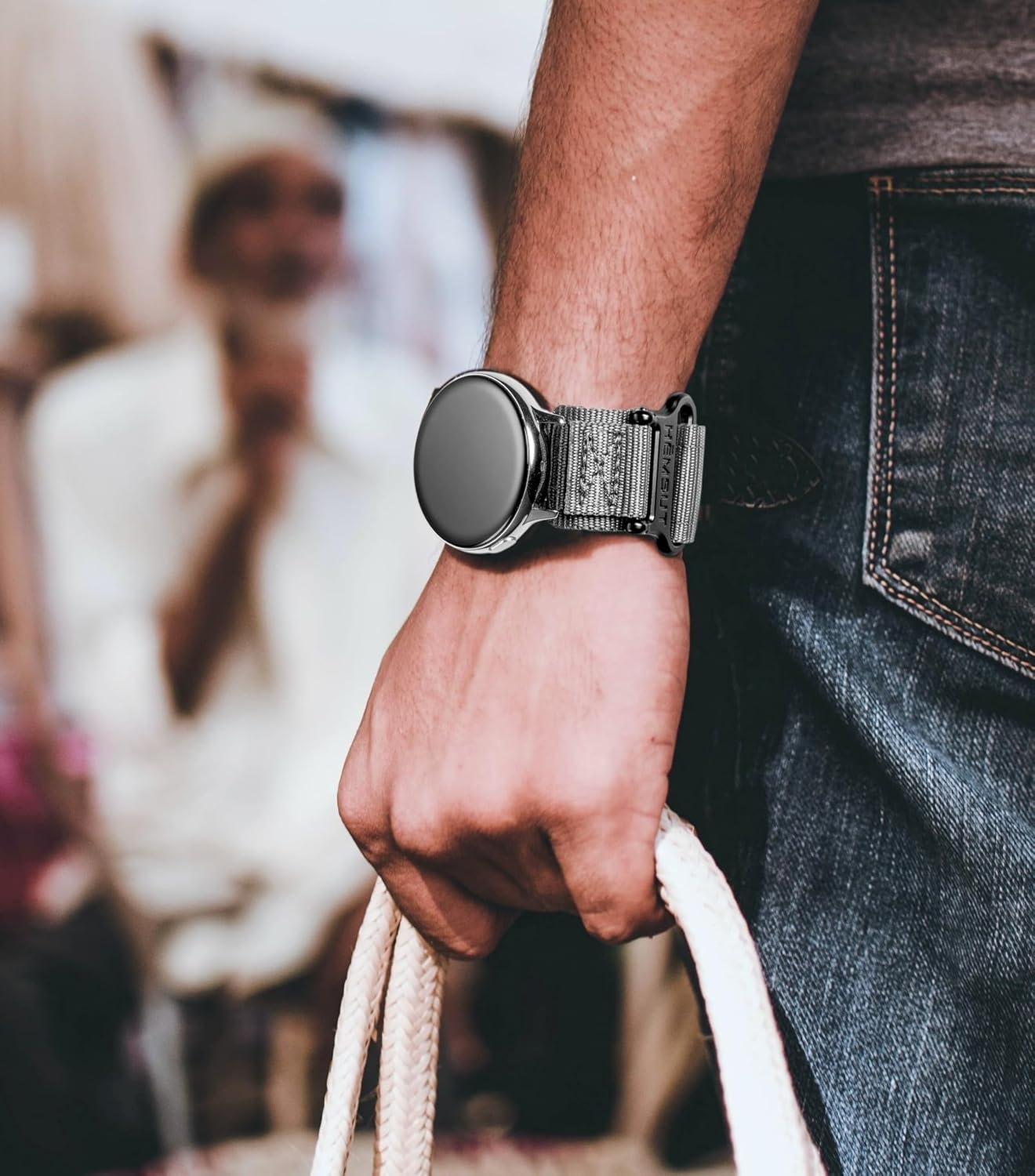 22mm Quick Release Watch Band for Amazfit T-Rex 3 Pro 48mm/Active MAX/Bip 6/Bip 5, Garmin Venu 4 45mm/Vivoactive 4 45mm/Forerunner 265 46mm/Forerunner 255 46mm/255 Music,Hook&Loop Nylon Replacement Wristbands
