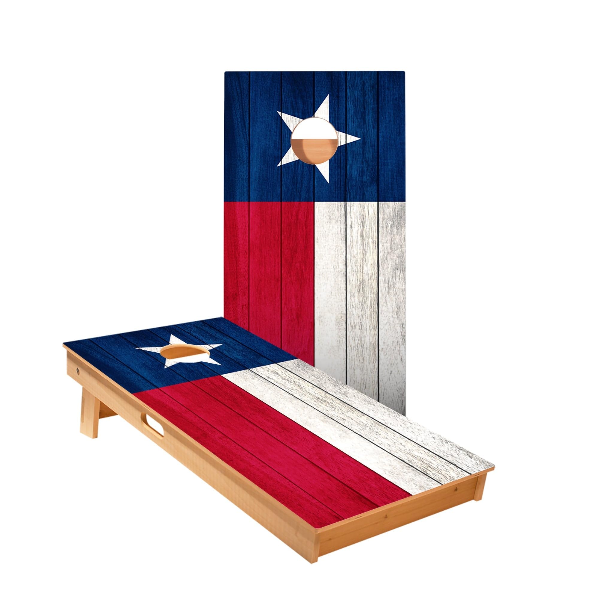 Skip's Garage Texas Flag Cornhole Boards - Includes (2) Boards (Resin Bags) + NO Additional Accessories