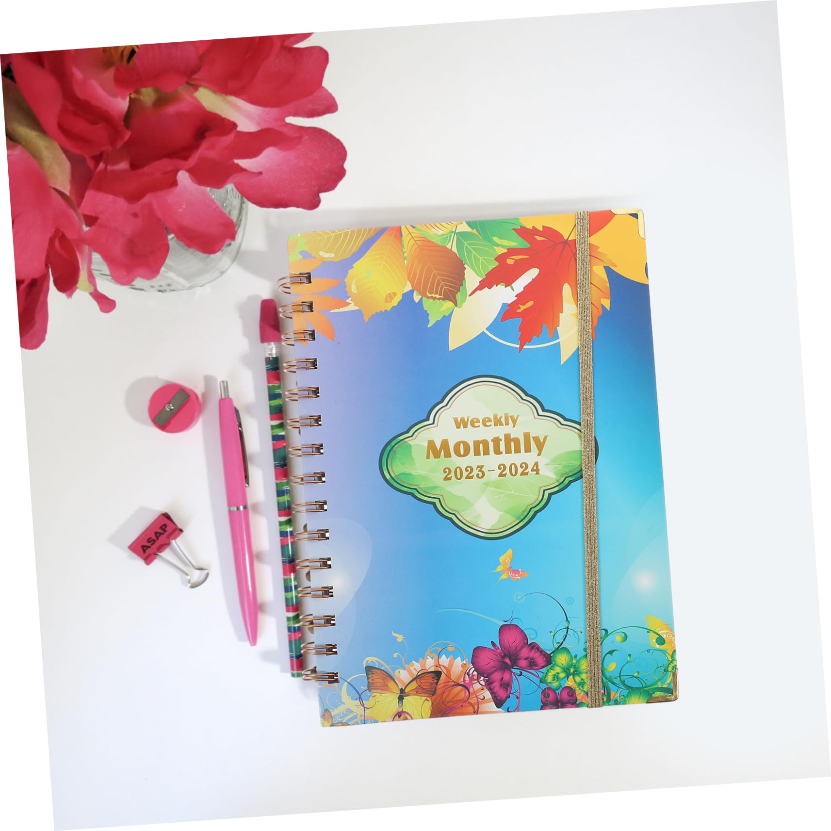 Tofficu 4stücke Spiralnotizbuch Akademischer Planer Mit Wochen Und Monatsübersicht Tragbares Notizbuch Für Schule Und Büro Klassisches Design Für Notizen Und Planung