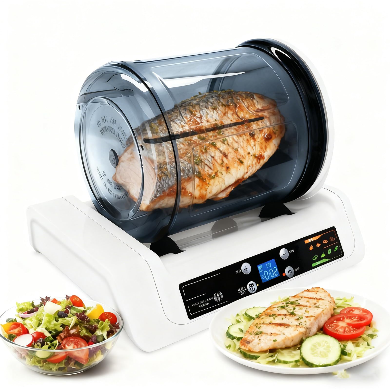 Marinatrice Sottovuoto da 15 Minuti Migliorata | Macchina per Carne per Cucine Domestiche, Barbecue, Ristoranti | capacità 5 L, Timer Digitale, Include 50 Guanti Monouso
