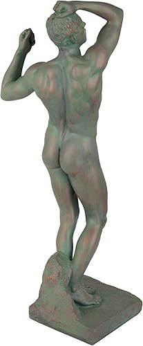 Miniatura 4 de Design Toscano La edad de bronce desnuda masculina estatua (1877) 21 pulgadas