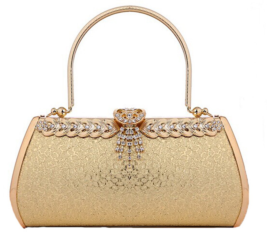 B&G Steel Handle Clutch Prom Evening Handbag