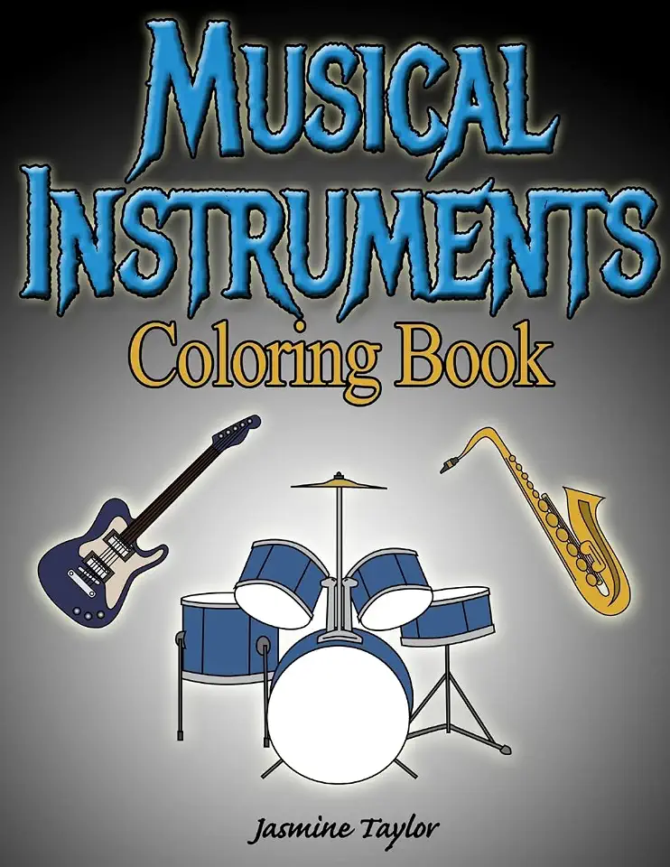 Musical Instruments Coloring Book