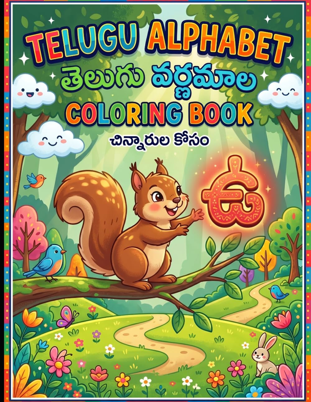 My First Telugu Alphabet Coloring Book: Learn Telugu Letters, Discover New Words, and Enjoy Coloring Fun!