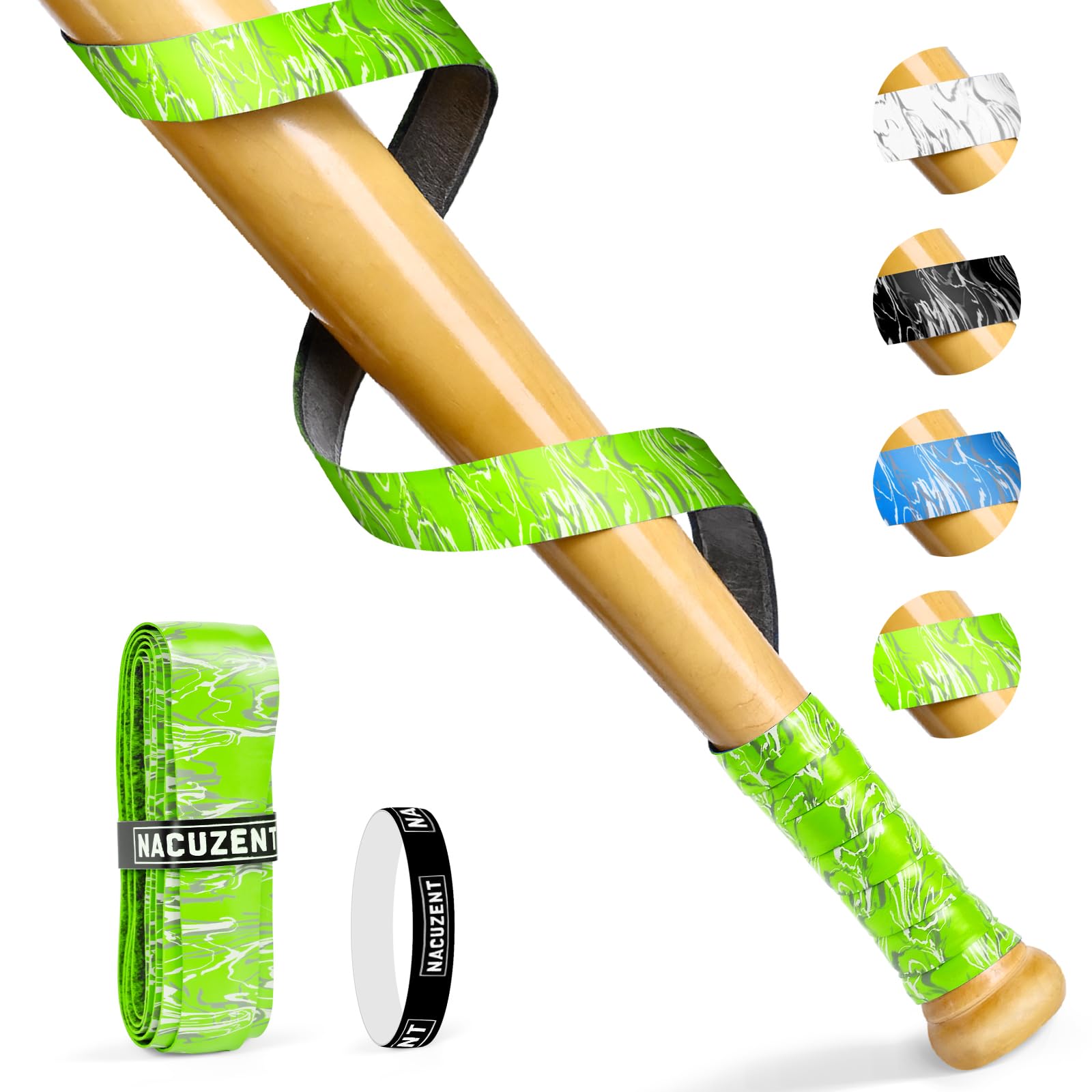 NACUZENT Camo Bat Grip, 1.70mm, Anti Slip Tacky Baseball Bat Tape, Softball Bat Tape