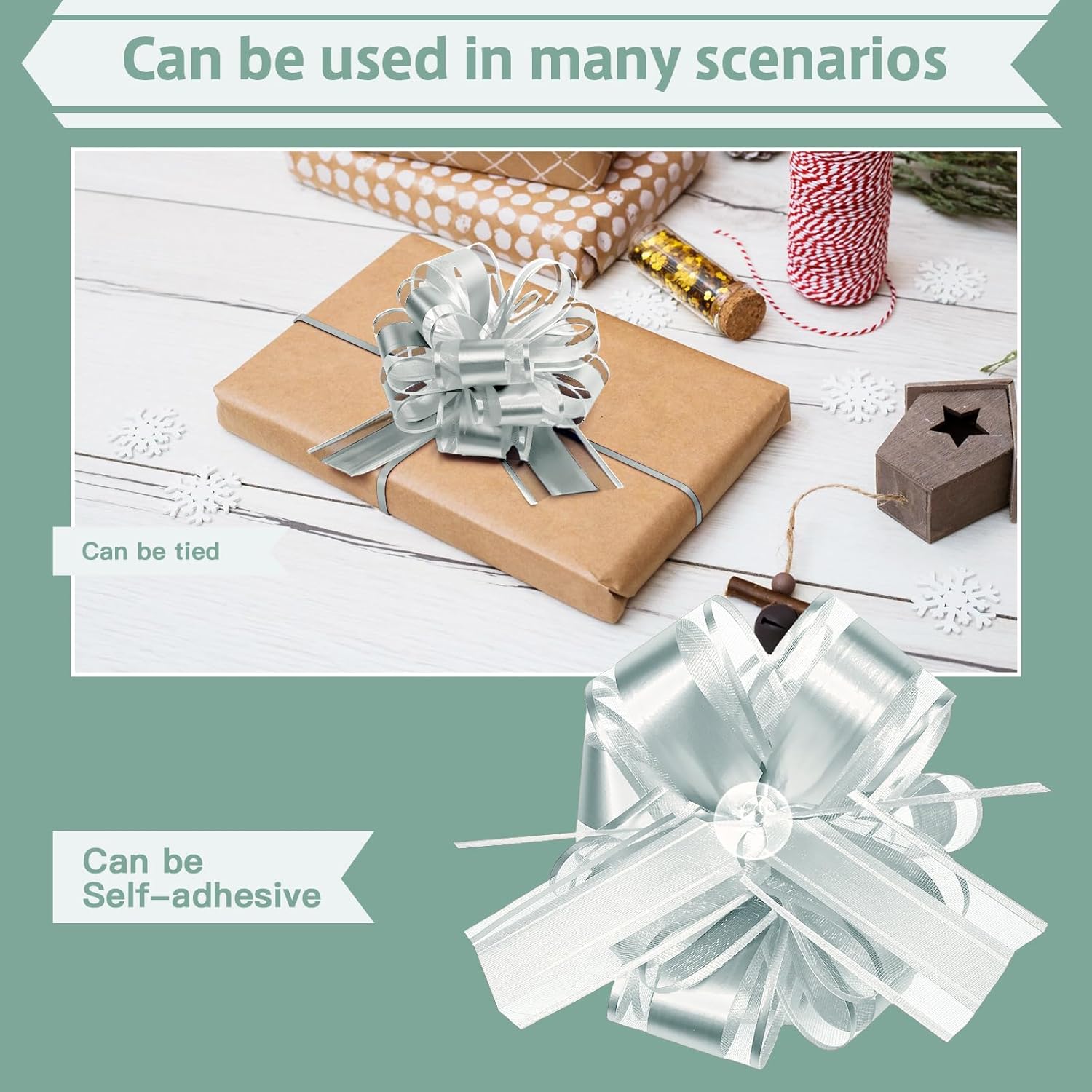 Pull Bows for Wrapping: 6-Inch Waterproof Sier Bows - Reble