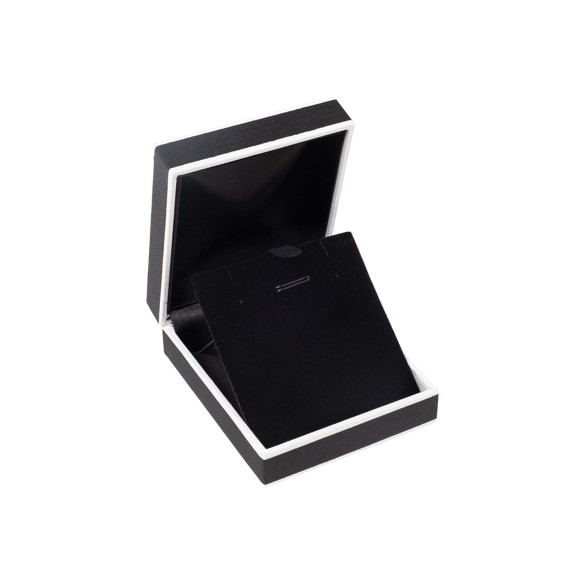 Black and White Necklace, Chain, Pendant Box, Jewellery Box for Birthday, Proposal, Engagement, Gifts, Jewellery Displays (10)