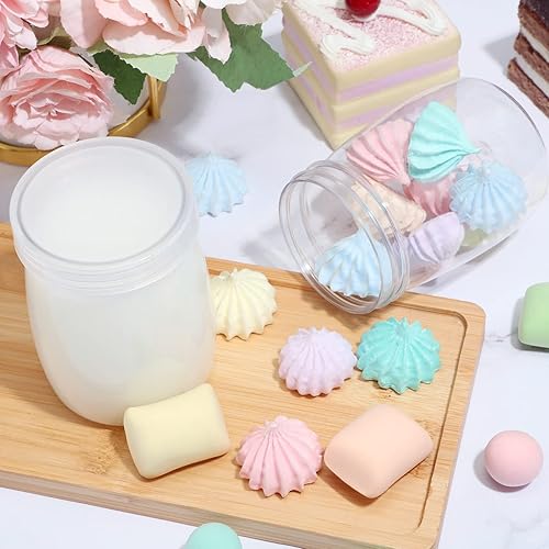 Miniatura 3 de Sabary Paquete de 60 tarros de plástico de 5 onzas con tapas, recipientes reutilizables a granel, tarros de boca ancha, pequeños frascos de especias