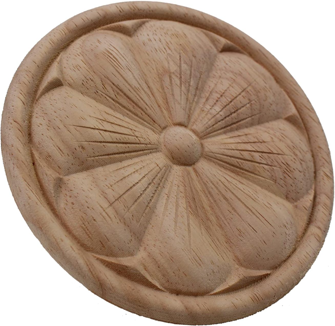 Built in Cabinetry Flower Wood Carving Appliques Furniture Cabinet Unpainted Wooden Christmas Wood Carvings Home Decoration Accessories 12 * 12Cm