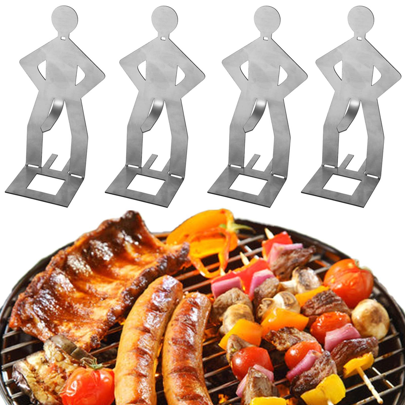 Porte-saucisses pour barbecue SEIWEI anti-chute en acier inoxydable pour grille propre