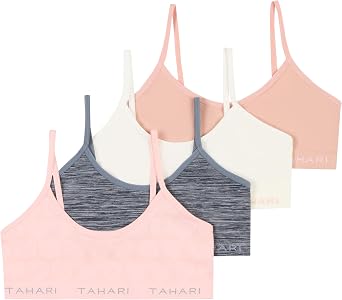 Tahari Girls 4-Pack Seamless Bralette Set