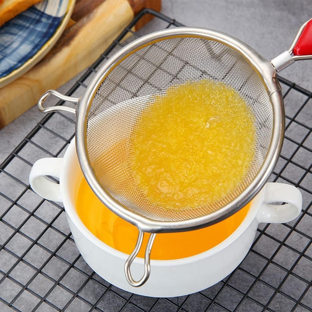 Fryer Basket, Fryer Basket/Skimmer Spoon Stainless Steel Skimmer Spoon with Handle Filter Skimmer Fried Filter Ladle Suitable for Kitchen Fried Food French Fries Pasta
