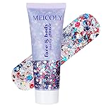 MEICOLY Red White and Blue Body Glitter,4th of July Accessories Hair Glitter for Kids,4th of July Outfits for Women,Fourth of July Patriotic Face Glitter for President\'s Day Veterans Day