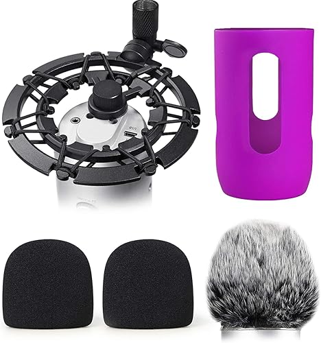 Miniatura 1 de Blue Yeti - Soporte de choque para micrófono, 2 fundas para micrófono, filtro pop para parabrisas y protector y protector de parabrisas peludo