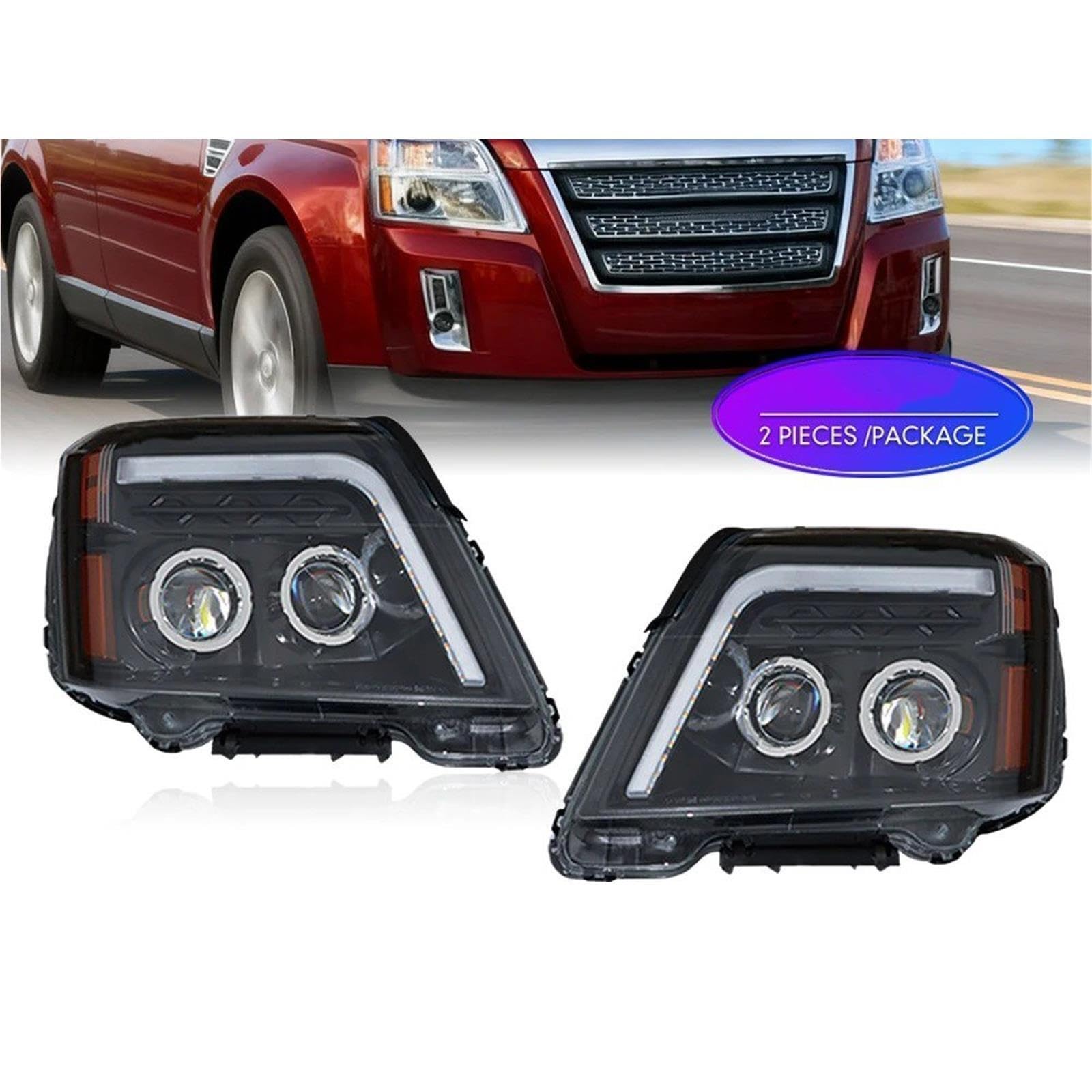 Para GMC Para Terrain 2010-2015 Conjunto Faros Delanteros LED Faros Coche