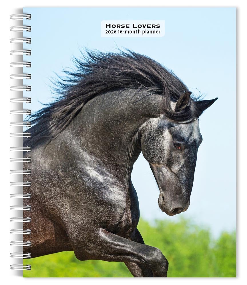 Horse Lovers | 2026 6 x 7.75 Inch Spiral-Bound Wire-O Weekly Engagement Planner Calendar | New Full-Color Image Every Week | BrownTrout | Animals Equestrian