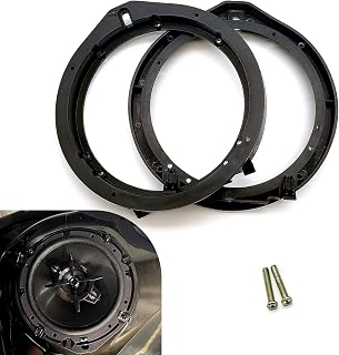 Downhill 2 PCS Door Front Speaker Adapters, ABS Door Speaker Mounting Adapter with 2 Screws, 6.5" Modified Audio Spacer Rings/Gaskets, Compatible with Honda,Griffith (Black)