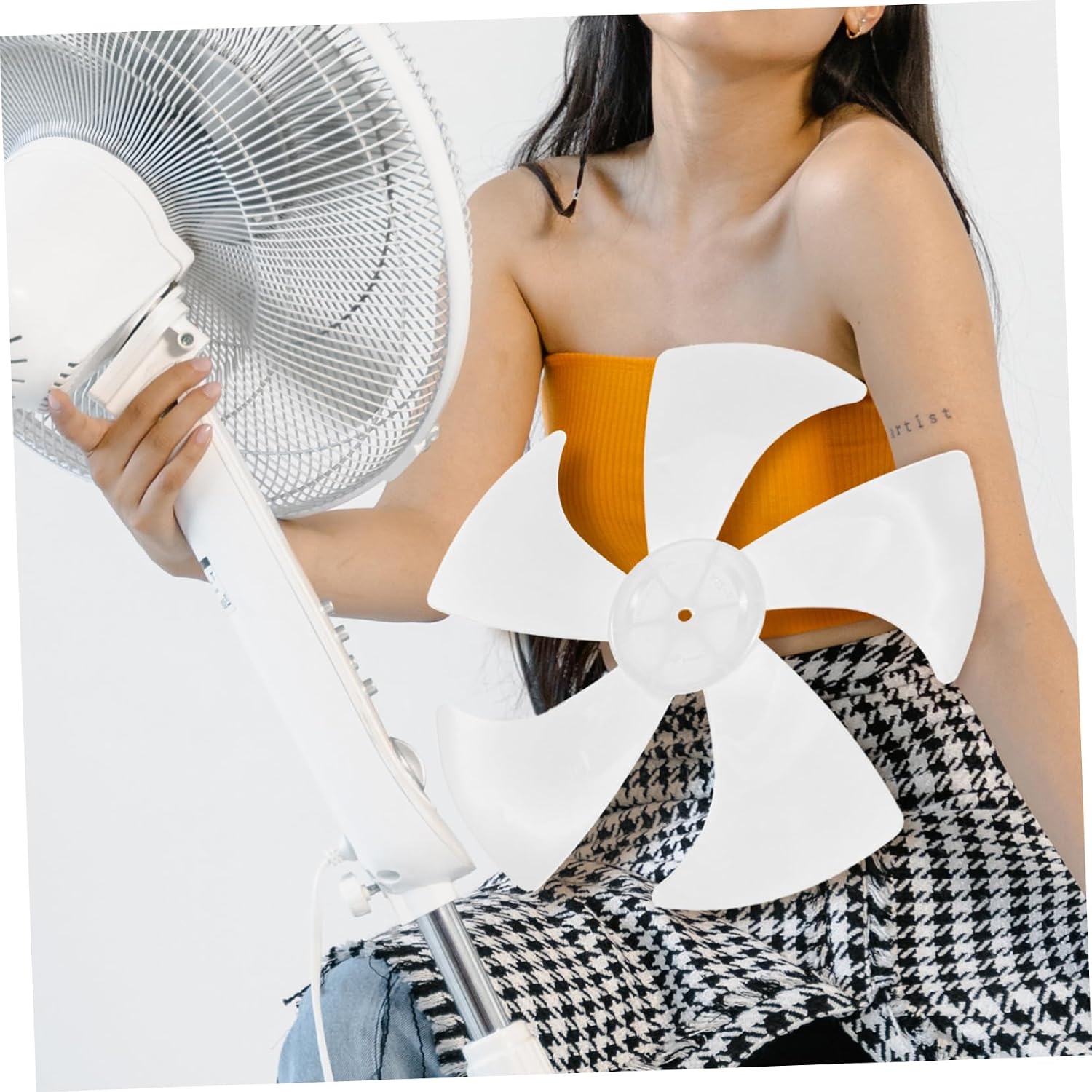 14 Floor Fan Electric Pocket Fan Rotate Standing Car Hand Held s Rechargeable Cool Mist Table Accessory Jet Large Hand Foldable s Tall Belt The Plastic