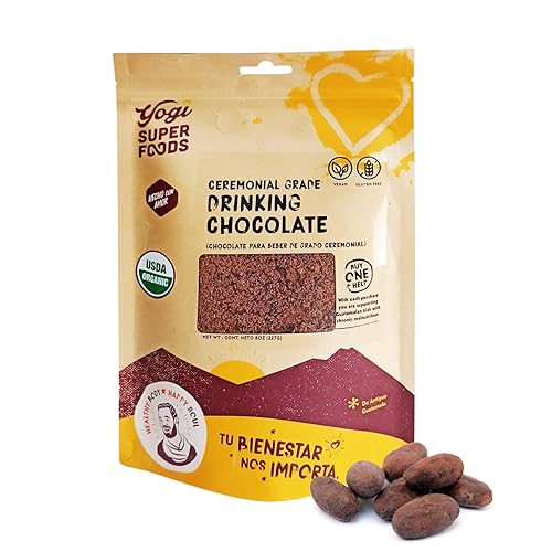 Yogi Super Foods Ceremonial Grade Cacao Drinking Chocolate, Cacao Coffee